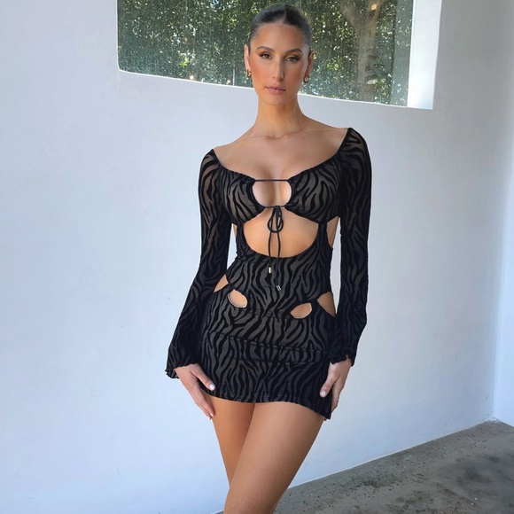 OUTCAST CLOTHING: Eden mini dress black - Picture 2 of 5